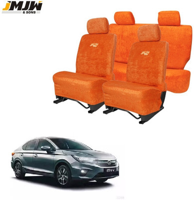 JMJW & SONS Cotton Car Seat Cover For Honda City 1.3/1.5(All Detachable Headrest, Mono Back Seat, With Back Seat Arm Rest, 5 Seater, 2 Back Seat Head Rests)