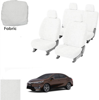 Crokrok Fabric Car Seat Cover For Toyota Corolla Altis(Front Detachable Headrest, Mono Back Seat, With Back Seat Arm Rest, 5 Seater, 2 Back Seat Head Rests)