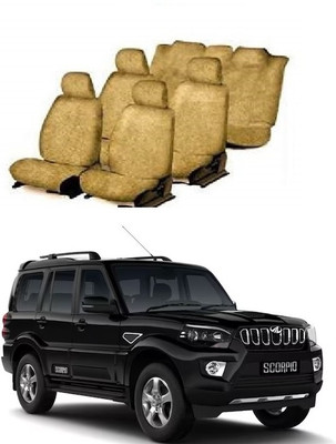 CoverCrafters Cotton Car Seat Cover For Mahindra Scorpio(All Detachable Headrest, Mono Back Seat, Without Back Seat Arm Rest, 9 Seater, 2 Back Seat Head Rests)
