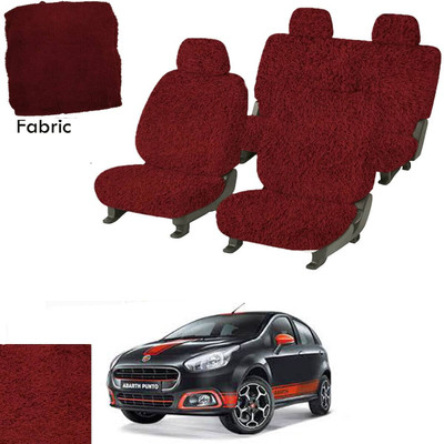 Crokrok Fabric Car Seat Cover For Fiat Abarth Punto(Front Detachable Headrest, Mono Back Seat, With Back Seat Arm Rest, 5 Seater, 2 Back Seat Head Rests)