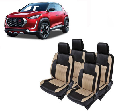 AutoSafe PU Leather Car Seat Cover For Nissan Magnite(Detachable Head Rest, Mono Back Seat, Without Back Seat Arm Rest, 5 Seater, 2 Back Seat Head Rests)