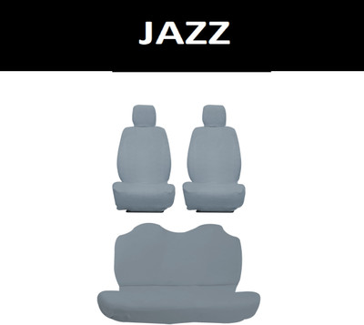 Autoxygen Cotton Car Seat Cover For Honda Jazz(Front Detachable Headrest, 5 Seater, 2 Back Seat Head Rests)