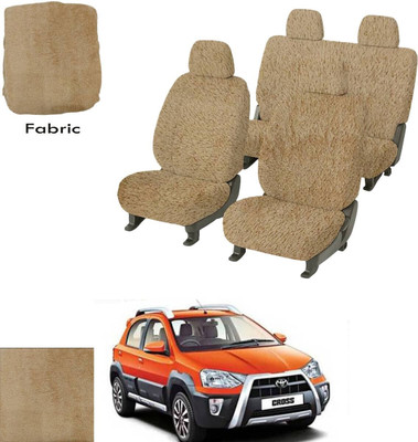 Crokrok Fabric Car Seat Cover For Toyota Etios(Front Detachable Headrest, Mono Back Seat, With Back Seat Arm Rest, 5 Seater, 2 Back Seat Head Rests)