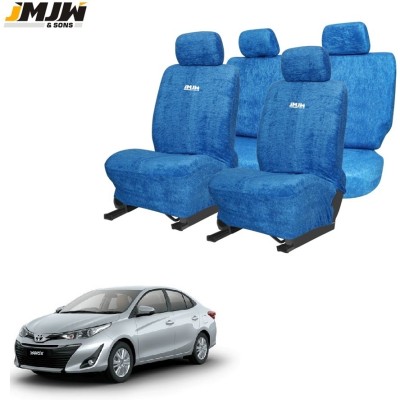 JMJW & SONS Cotton Car Seat Cover For Toyota Yaris(All Detachable Headrest, Split Back Seat, With Back Seat Arm Rest, 5 Seater, 3 Back Seat Head Rests)