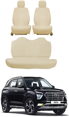 Autoxygen Cotton Car Seat Cover For Hyundai Creta(Front Detachable Headrest, Mono Back Seat, Without Back Seat Arm Rest, 5 Seater, 2 Back Seat Head Rests)