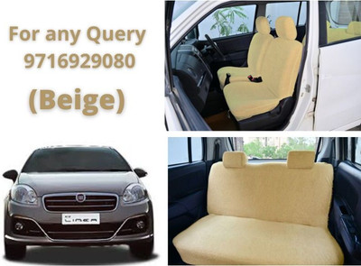 Chiefride Cotton Car Seat Cover For Fiat Linea(All Detachable Headrest, With Back Seat Arm Rest, 5 Seater, 2 Back Seat Head Rests)