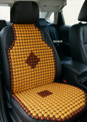 Q1 Beads Wooden Car Seat Cover For Toyota Qualis(NA, Mono Back Seat, Without Back Seat Arm Rest, 1 Seater)