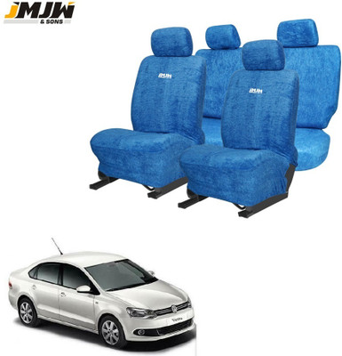 JMJW & SONS Cotton Car Seat Cover For Volkswagen Vento(All Detachable Headrest, Mono Back Seat, With Back Seat Arm Rest, 5 Seater, 2 Back Seat Head Rests)