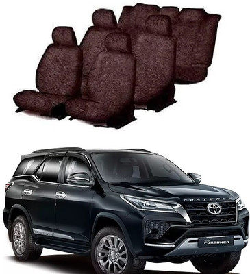 CoverCrafters Cotton Car Seat Cover For Toyota Fortuner(All Detachable Headrest, Split Back Seat, With Back Seat Arm Rest, 7 Seater, 2 Back Seat Head Rests)