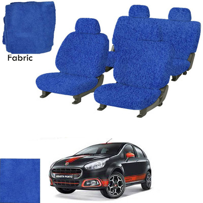 Crokrok Fabric Car Seat Cover For Fiat Abarth Punto(Front Detachable Headrest, Mono Back Seat, With Back Seat Arm Rest, 5 Seater, 2 Back Seat Head Rests)