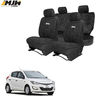 JMJW & SONS Cotton Car Seat Cover For Hyundai i20(Front Detachable Headrest, Mono Back Seat, Without Back Seat Arm Rest, 5 Seater)