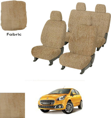 Crokrok Fabric Car Seat Cover For Fiat Punto Evo(Front Detachable Headrest, Mono Back Seat, With Back Seat Arm Rest, 5 Seater, 2 Back Seat Head Rests)