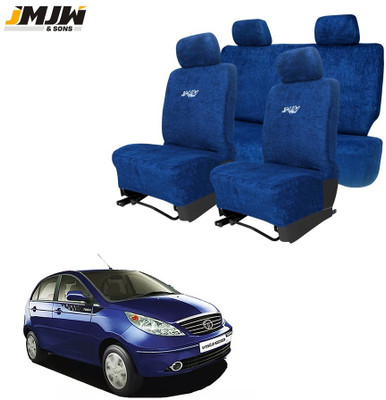 JMJW & SONS Cotton Car Seat Cover For Tata Indica Vista(Front Detachable Headrest, Mono Back Seat, Without Back Seat Arm Rest, 5 Seater)