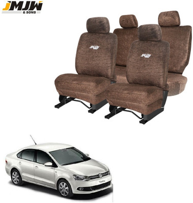 JMJW & SONS Cotton Car Seat Cover For Volkswagen Vento(All Detachable Headrest, Mono Back Seat, With Back Seat Arm Rest, 5 Seater, 2 Back Seat Head Rests)