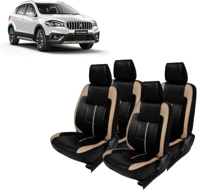 JMDi Leatherette Car Seat Cover For Maruti S-Cross(Fixed Head Rest, Mono Back Seat, With Back Seat Arm Rest, 5 Seater)