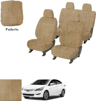 Crokrok Fabric Car Seat Cover For Hyundai Verna 4S(Front Detachable Headrest, Mono Back Seat, With Back Seat Arm Rest, 5 Seater, 2 Back Seat Head Rests)