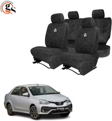 GSE Cotton Car Seat Cover For Toyota Etios(Front Detachable Headrest, Mono Back Seat, Without Back Seat Arm Rest, 5 Seater)