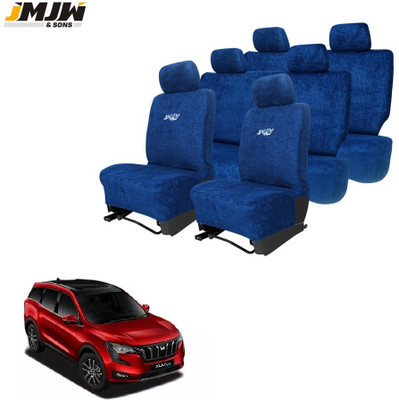 JMJW & SONS Cotton Car Seat Cover For Mahindra XUV(All Detachable Headrest, Split Back Seat, With Back Seat Arm Rest, 7 Seater, 2 Back Seat Head Rests)