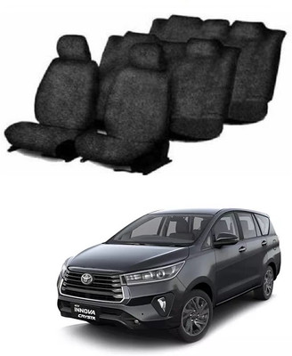 Autohug Cotton Car Seat Cover For Toyota Innova Crysta(All Detachable Headrest, Split Back Seat, With Back Seat Arm Rest, 8 Seater, 2 Back Seat Head Rests)