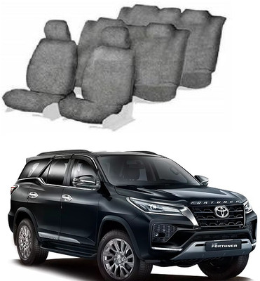 CoverCrafters Cotton Car Seat Cover For Toyota Fortuner(All Detachable Headrest, Split Back Seat, With Back Seat Arm Rest, 7 Seater, 2 Back Seat Head Rests)