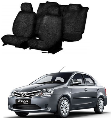 Autohug Cotton Car Seat Cover For Toyota Etios(Front Detachable Headrest, Mono Back Seat, Without Back Seat Arm Rest, 5 Seater)