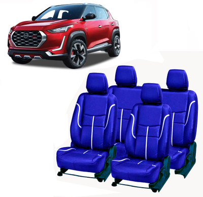 AutoSafe PU Leather Car Seat Cover For Nissan Magnite(Detachable Head Rest, Mono Back Seat, Without Back Seat Arm Rest, 5 Seater, 2 Back Seat Head Rests)