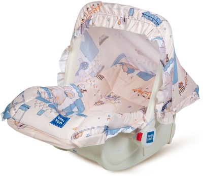MeeMee 5 in 1 Baby Cozy Carry Cot Cum Rocker| Infant Car Seat Baby Carry Cot(Blue, Beige)
