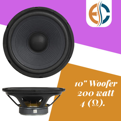 Electronics Crafts EC-10RRW-120. 10 inch speaker 200 watt HI FI DJ Speaker Component Car Speaker(200 W)