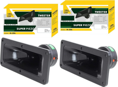 TECH-LOBBY Piezo Tweeter for Car & Home Amplifier Max Power 150W Glossy (Pack of 2) Piezo Tweeter for Car & Home Amplifier Tweeter Car Speaker(150 W)