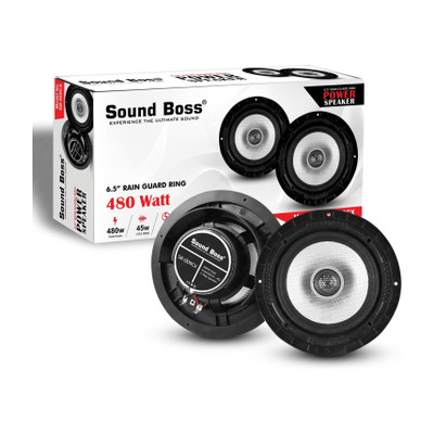 Sound Boss SB-009CX 6.5 Inch 2-Way 480W Max Rain-Guard Coaxial Car Speaker(480 W)