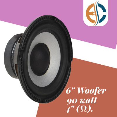 Electronics Crafts EC-6-RRW-90 6 inch Woofer 90 watt HI FI DJ Speaker Component Car Speaker(120 W)