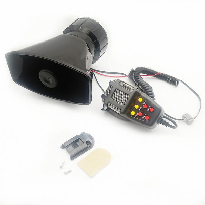 Wifton Car 7 Tone Sound Siren Horn with Mic PA Speaker 7TS-24 Component Car Speaker(100 W)