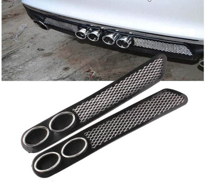 aksmit Rear Dual Tip Bumper Lip Diffuser Car Bumper Spoiler Lip Splitter For Universal Car Spoiler