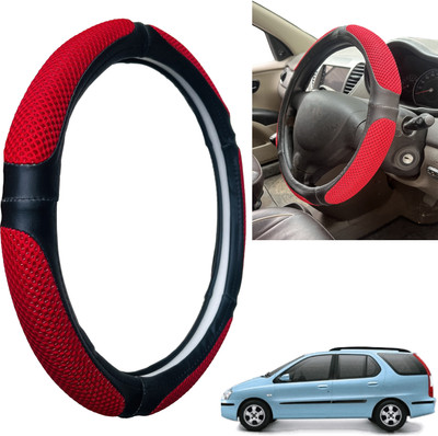 PEEPS STORE Steering Cover For Tata Indigo Marina(Black, Leatherite)