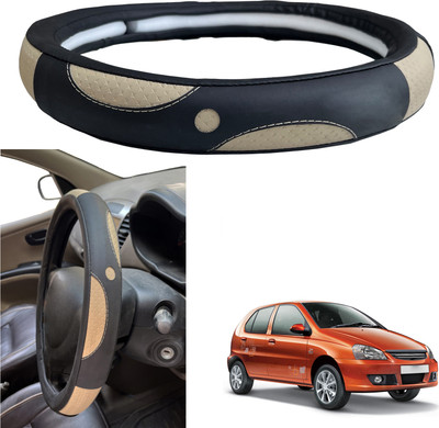 PEEPS STORE Steering Cover For Tata Indica(Black, Leather)