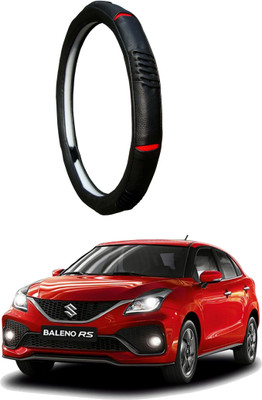 AUTO PEARL Steering Cover For Maruti Baleno(Black Red, Leatherite)