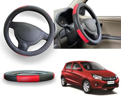 PEEPS STORE Steering Cover For Maruti Celerio(Red, Leatherite)