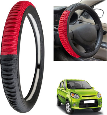 PEEPS STORE Steering Cover For Maruti Alto(Black, Leatherite)