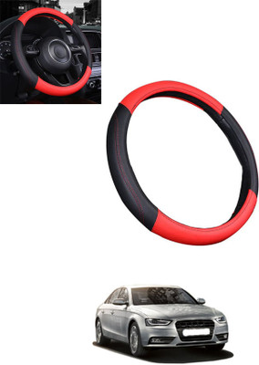 ABJD Steering Cover For Audi S4(Red, Black, Leatherite)