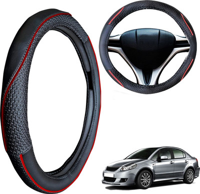PEEPS STORE Steering Cover For Maruti SX4(Black, Leatherite)