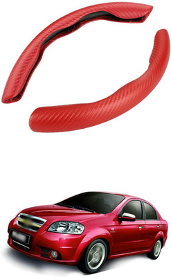 PRTEK Hand Stiched Steering Cover For Chevrolet Aveo(MultiColor, Tarpaulin, Plastic)
