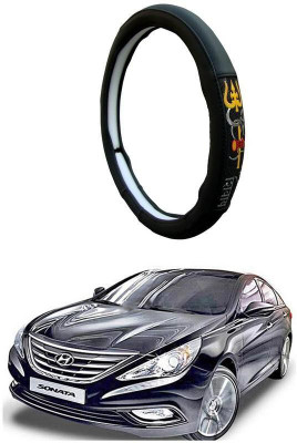AUTO PEARL Steering Cover For Hyundai Sonata Fluidic(Black, Leatherite)