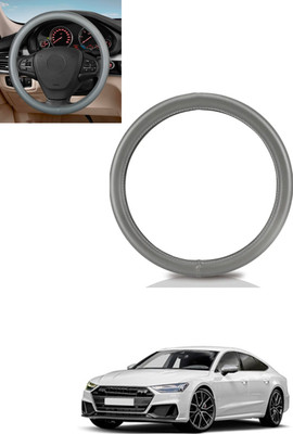 MATIES Steering Cover For Audi S7(Silver, Leather)