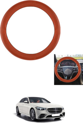 MATIES Steering Cover For Mercedes Benz Universal For Car(Tan, Leather)