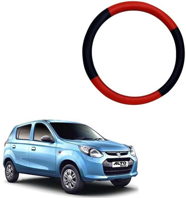 SPREADX Steering Cover For Maruti Alto 800(Red, Black, Leatherite)