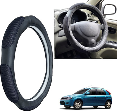 PEEPS STORE Steering Cover For Mahindra Verito(Black, Leatherite)