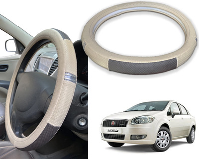 PEEPS STORE Steering Cover For Fiat Linea Classic(Red, Black, Leatherite)