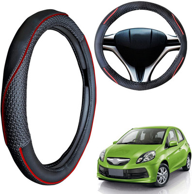 PEEPS STORE Steering Cover For Honda Brio(Black, Leatherite)