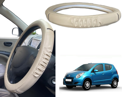 PEEPS STORE Steering Cover For Maruti A-Star(Black, Red, Leatherite)