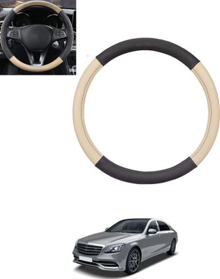 ABJD Steering Cover For Mercedes Benz Universal For Car(Beige, Black, Leatherite)